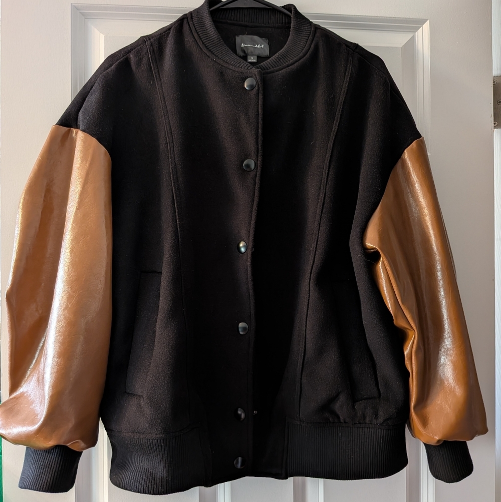 Black and Brown Varsity Jacket
